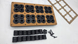 Speaker box terminal plates , wire pass through
