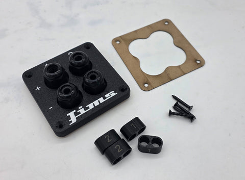 Speaker box terminal plates , wire pass through