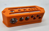 Cased 1/0 to 2-4 gauge and 4-8 gauge distribution blocks