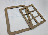 Speaker box terminal plates , wire pass through router templates