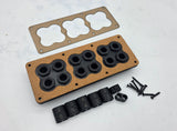 Speaker box terminal plates , wire pass through