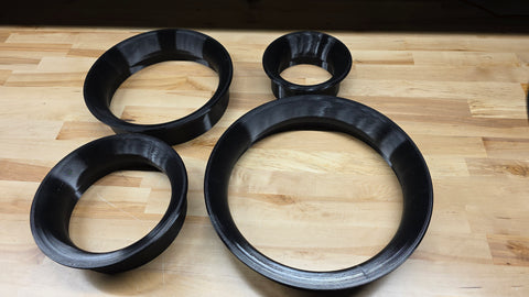 Ports flares for inside speaker box with smaller diameter and no mounting flange