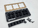 Speaker box terminal plates , wire pass through