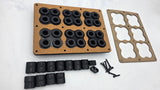 Speaker box terminal plates , wire pass through